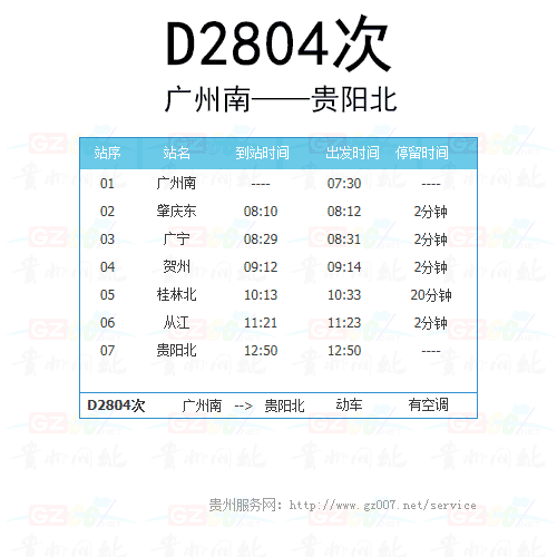 動車2804次時刻表