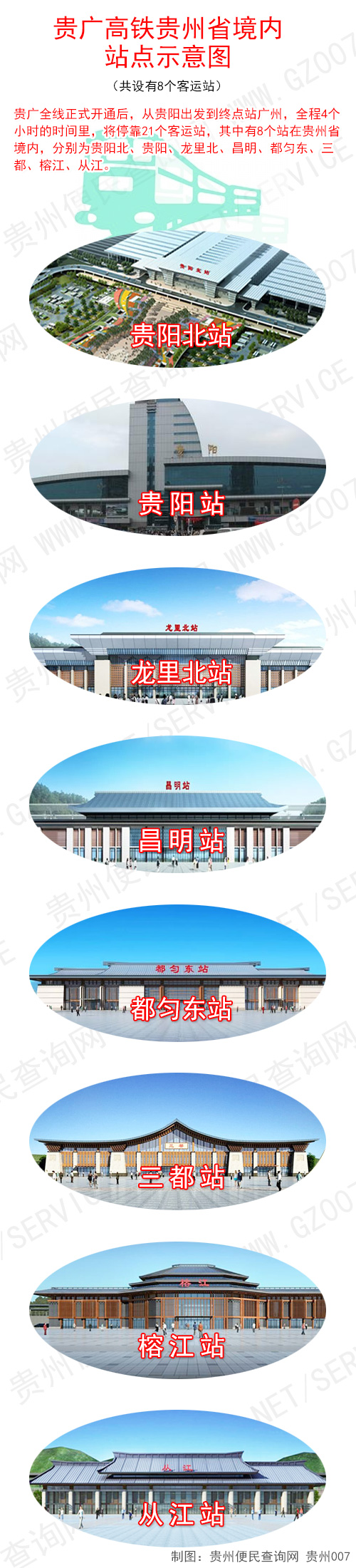 貴廣高鐵貴州省境內(nèi)客運(yùn)站點(diǎn)示意圖