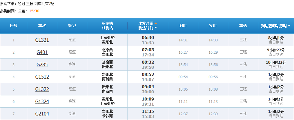 三穗站火車時刻表