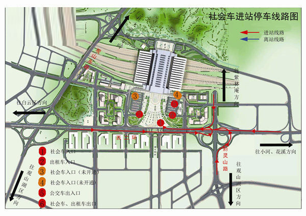 貴陽(yáng)北站通行線路圖